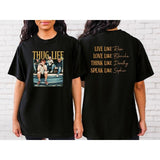 Thug Life Golden Girls Two Sides Tshirt, 80's Tv Sitcom Tee, The Golden Girls Lover Gift, Gift For Mom, Unisex Short Sleeve Tee