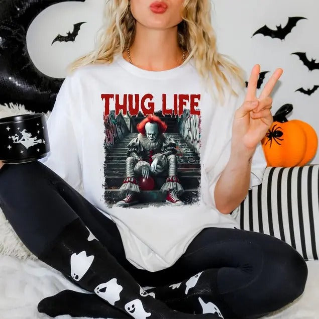 Thug Life Halloween Bad Witches Shirt, Retro Witches Movie Shirt, Retro Halloween Character T-Shirt, Halloween Shirt, Sarcastic Graphic Tee, Unisex Classic Cotton Tee, For Men, For Women