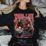 Thug Life Horror Movie Sweatshirt, Movie Killer Shirt, Scary Halloween Shirt, Horror Friend Shirt, Halloween Vibes Tee, Halloween Shirt