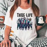 Thug Life Horror Shirt, Horror Characters Friends, Horror Tarot Card Shirt, Scary Halloween Movie, Unisex Short Sleeve Tee Shirt, Casual Clothing