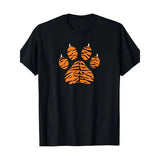Tiger Claw Print T-shirt Tiger Fierce Jungle, men's T-shirt, outdoor men's clothing Made in USA