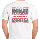 Tom Homan: Border Czar men's t-shirt. Menswear - cotton tee Top Sport Tshirt Casual Shortsleeve