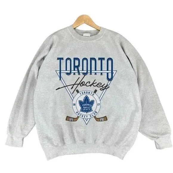 Toronto Maple Leafs Sweater College Hockey, Sweatshirt Retro Vintage Classic Crewneck Fabric Crewneck Fabric, sweatshirt hot trend