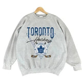 Toronto Maple Leafs Sweater College Hockey, Sweatshirt Retro Vintage Classic Crewneck Fabric Crewneck Fabric, sweatshirt hot trend