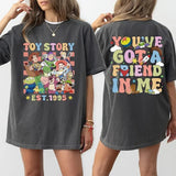 Toy Story T Shirt Hoodie Sweater, World Toy Story Shirt, You Ve Got A Friend In Me Shirt, Toy Story Movie Characters Tee, Family