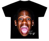 Travis Scott T-SHIRT  Rap Tee Concert Merch  Rare Hip Hop Graphic Print