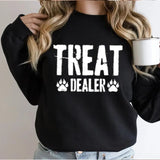 Treat Dealer Sweatshirt Pockets Sweatshirt Casual Street Style Fleece Fabric Crewneck Pullover Sweatshirt Tops Trendy for Unisex, Perfect Gifts