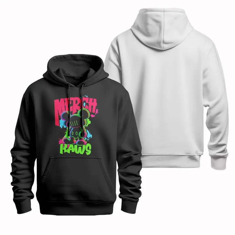 Trendy brand T-shirts, crewneck sweatshirts, hooded sweatshirts, leading the fashion Cool is coming, and the personality is unique! A variety of colors, bloom to your heart's content, KAWS Mickey, graffiti fashion, MERCH lettering, street aura, Selected