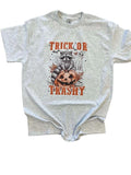 Trick or Trashy - Funny Raccoon Shirt - Halloween Graphic