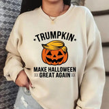 Trumkin Shirt, Trum Halloween Shirt, Trummpkin Make Halloween Great Again, Trummpkin Halloween Shirt, Halloween Trum Shirt, Unisex Long Sleeve Crewneck Shirt