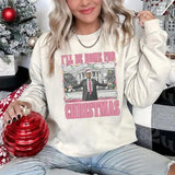 Trumm I'll Be Home for Christmas Sweatshirt , Humorous Truump Christmas , Christmas Truump Shirt