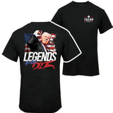 Trummp Legends Never Die 2024 Shirt - 2 Side - President Merch, trummp shirt, vance shirts, Unisex, Trending Tee Round Neck Casual