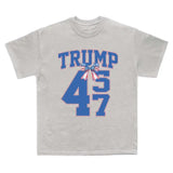 Trump 2024 Coquette Bow Shirt, Coquette Trump President 45 47 Shirt, Trendy Bow Trump 47th President Shirt, Trump Won Shirt Crewneck Classic Cotton Fabric