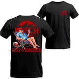 Trump Busch Light Gulf Of America Vintage Summer Beach Beer Tee Women's Casual Graphic T-Shirt, 100% Cotton, Patriotic USA Design - Womenswear