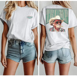 Trump Daddy Western Cowboy Shirt, Make America Great Again, Trump Fighting Shirt, Trump Arrest This Shirt, Trump Supporters, 2 Sided Graphic Printed Unisex Classic Comfort Cotton T-Shirts, Funny Trump 2024 Shirt, Unisex Shirt Size S - 4XL