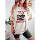 Trump I'm Voting For The Outlaw And Hillbilly Trump Vance Shirt Ridin With The Outlaw Shirt Trump Shirt Donald Trump Sweatshirt