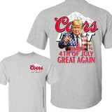 Trump Make 4th Of July Great Again T-shirt - Coors Light Beer Graphic Tee, Perfect for Independence Day Celebrations