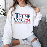 Trump Vance Sweatshirt, Trump Vance 2024 Hoodie for her him, Conservative Shirt, Patriotic Tee, Donald Trump Election Rally Crewneck Sweater