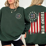 Trump Won Shirt, After Election T-Shirt, 2024 Make America Great Again Sweatshirt for Men - Womenswear, Top