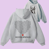 Stevie Nicks Hoodie/Sweatshirt/Tshirt 2 SIDES - Iconic Legend Design, Perfect for Music Fans, Features Silver Springs Lyrics, Comfortable and Stylish, Unisex Hoodie for Men and Women Menswear Sweaters