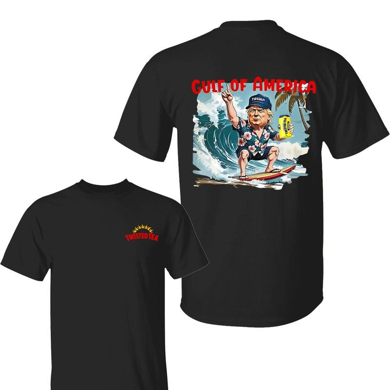 Twisted Tea T-Shirt, Gulf of America Shirt, Funny Trump Vintage Beer Lovers Tee, Classic Summer Beachwear