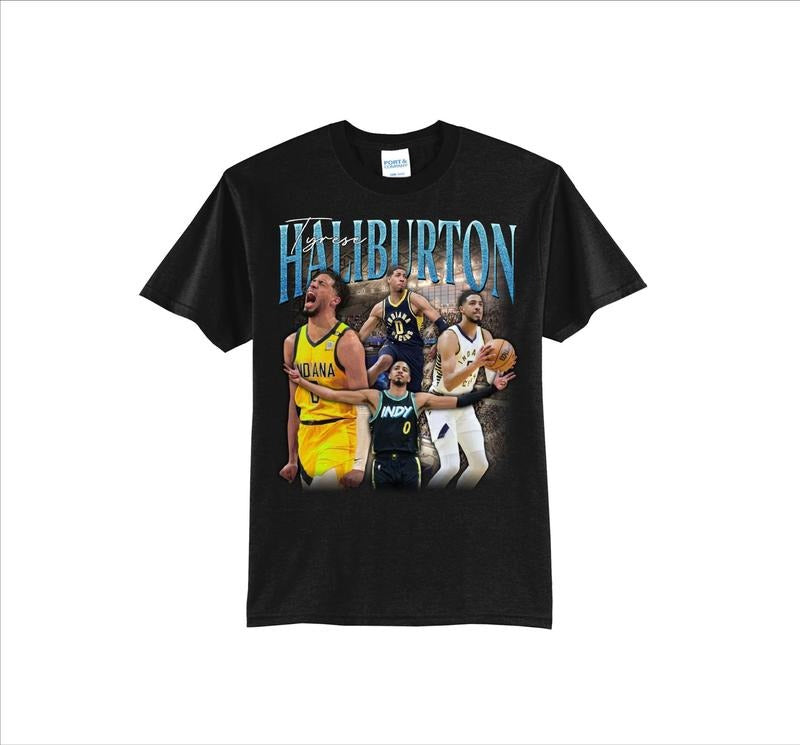 Tyrese Haliburton Vintage Rapper T-Shirt, 100% Cotton Unisex T-Shirt, Gift For Fan
