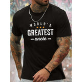 Uncle's Pride T-Shirt - Men's Summer Crew Neck Short Sleeve Tees - Machine Washable, Easy Care, Casual, Versatile, Comfy Cotton Tops for Daily Wear, Outdoor Sports, and Leisure Activities Made in USA