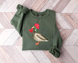 Valentine Mallard Duck Sweatshirt ,Hunting Valentine's Day Shirt, Valentine's Day Shirt, Valentines Day Gift, Cute Valentine Shirts,Gift For Her