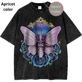 Venomoth T-Shirt, Pokemon Shirt, PKM Shirt, Anime TShirt, Vintage Graphic Tee, Streetwear Shortsleeve Printed Womenswear Top