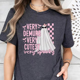 Very Demure Dery Cutesy Shirt, Very Spooky Shirt, Pink Ghost Sweater