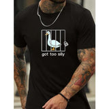 Vibrant Funny Duck Graphic Tee - Men's Short Sleeve T-Shirts for Summer Streetwear - Stylish Casual In-Trend Tops for Youth and Young Adults Made in USA