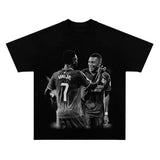 Vinicius And Mbappe T-Shirt, Vinicius Mbappe Vintage Graphic Tees, Unisex Soccer Shirt, Sport Merch, Gift For Fan, Cotton comfort Menswear Womenswear Streetwear