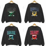 Vintage 90s All Team Hockey Sweatshirt, Crewneck Hockey Sweatshirt, Jersey Hockey Gift For Man And Woman
