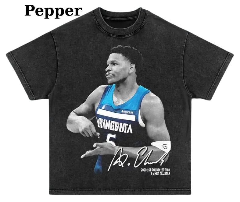 Vintage 90s Anthony Edwards 2025 Playoff V1 Shirt, Funny Basketball Graphic Tee, Retro Playoff Gift Present Menswear Top Streetwear