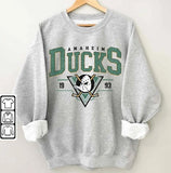 Vintage 90s Ducks Crewneck Sweatshirt, Jersey Hockey Gift for Fans