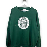 Vintage 90s Foot University Graphic Spell Out NCAA Crewneck Sweatshirt Size 2XL
