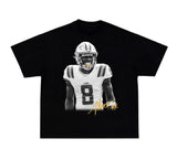 Vintage 90s Graphic Style Malik Nabers Tee Cotton Unisex T-Shirt, Crew Neck, Size S- 3XL, Menswear Top, Womenswear Top Underwear Streetwear