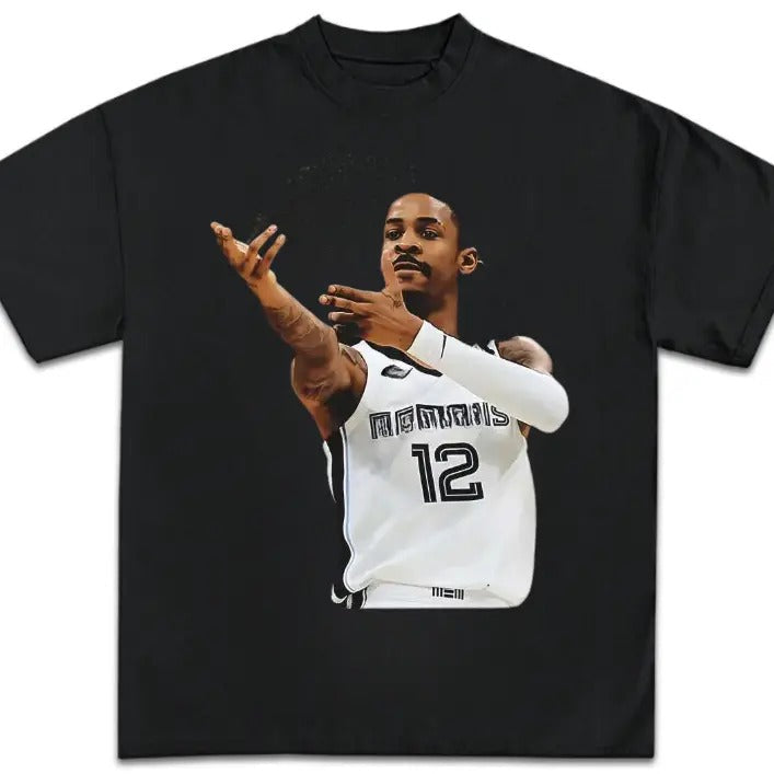 Vintage 90s JA MORANT Graphic Tee, Gifts Fan, Top Streetwear Menswear Shortsleeve Tropical