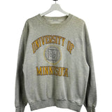 Vintage 90s University of Minnesota NCAA Spellout Crest Graphic Sweatshirt Sz XL