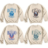 Vintage All Team Football Sand Color Sweatshirt, Retro Football Shirt, Classic Football Shirt, Football Fan Gift, Vintage Sports Shirt