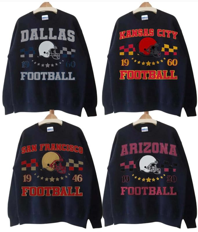 Vintage All Team Football Sweatshirt, All Teams Football Star Sweatshirt, Classic Sport Sweatshirt, Gift For Fan.