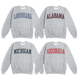 Vintage All Teams  Football NCAA Sweatshirt, Vintage Varsity College Gildan 18000 Sweatshirt, Ash Grey Sport Sweatshirt, Gifts For Football Fan. Classic Crewneck Sweaters