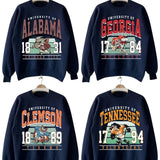 Vintage All University Of NCAA Sweatshirt, Vintage Black Sweatshirt All Teams NCAA, Classic Sport Sweatshirt, Gifts For Football Fan Sport. Crewneck Menswear Soft Sweaters