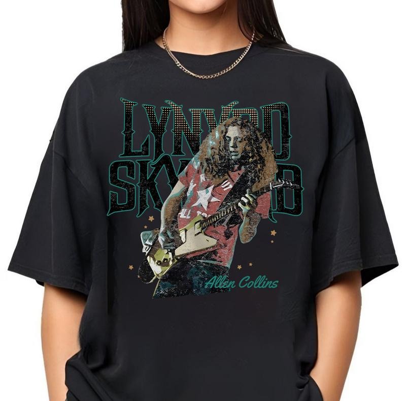 Vintage All3n Colliinns Lynyrrdd Skynyrrdd Shirt Sweatshirt Hoodie, Outfit For Fan Unisex Shirt, Rock Band Tee, 2024 Concert Gifts