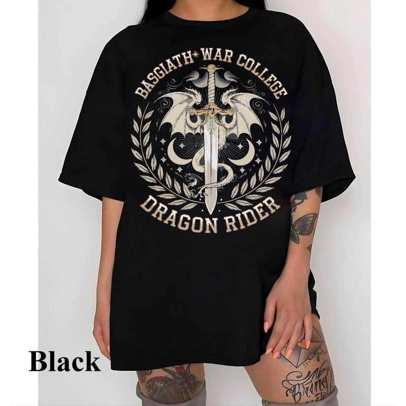 Vintage Basgiath War College Shirt, Dragon Rider Shirt, Violet Sorrengail Tee, Xaden Riorson, Rebecca Yarros, Fourth Wing, Casual