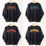Vintage Black Football Team Sweatshirt - Classic Design for All Fans
