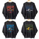 Vintage Black Football Team Sweatshirt - Classic and Timeless For Every Football Fan