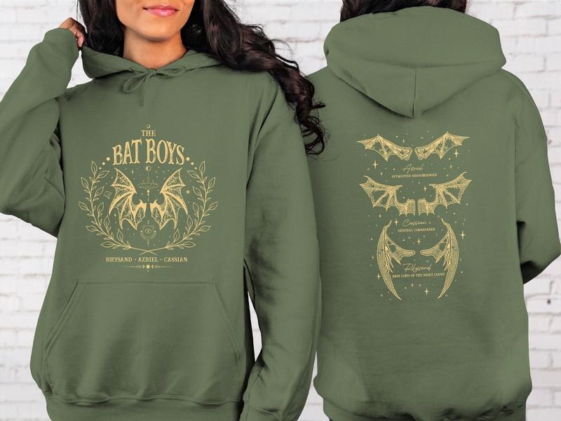 Vintage Bookish Hoodie, The Bat Boys Sweat, Acotar Merch Sweatshirt, Court of Thorns and Roses Rhysand Cassian Azriel, The Night Court Sweat