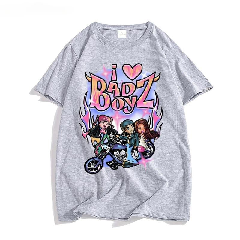 Vintage Bratz T-Shirt, Women 2000 Cartoon Print, Men's Cotton Casual Short Sleeve, Retro Summer Women Shirt, Cartoon T-Shirt, Gift For Girlfriend