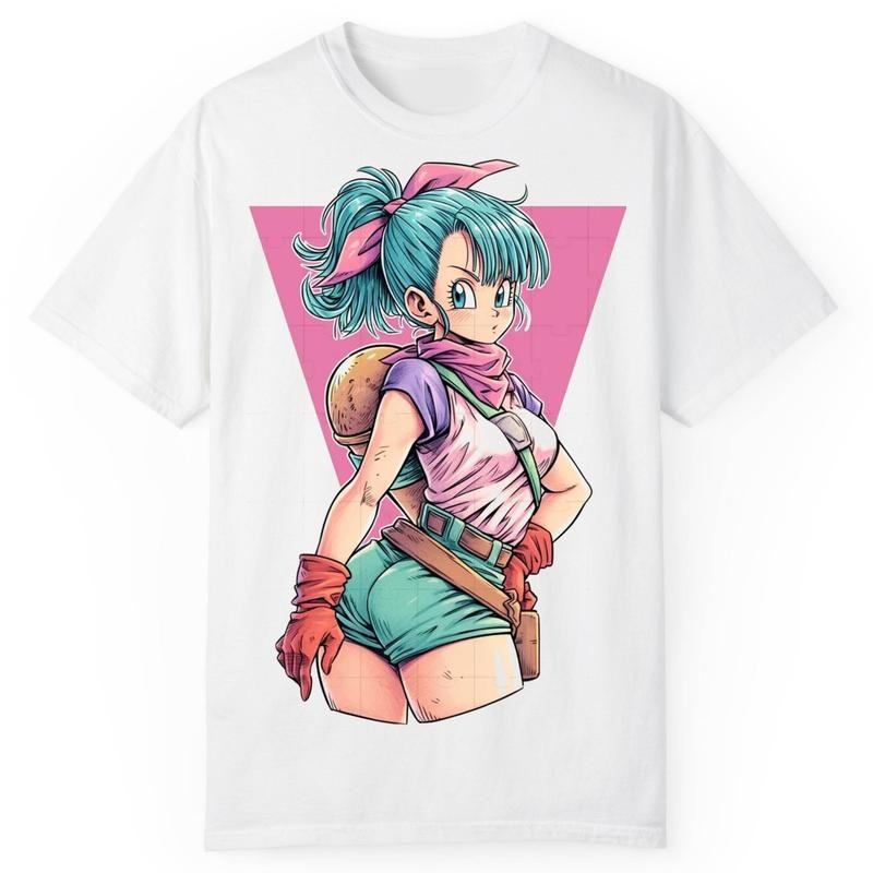 Vintage Bulma Tee, Dragon Ball Shirt, Beautiful Girl Bulma T-Shirt, Dragon Ball Vintage Anime Shirt, Anime Shirt, Gift For Anime Fans, Unisex Anime Gift For Menswear Streetwear